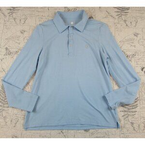 Perfect Womens Solbari $99 Long Sleeve Polo Shirt UPF 50+ Sensitive blue size S